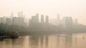 中国重庆的雾霾