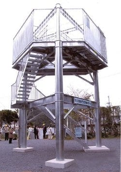 Tasukaru塔是日本海啸疏散点。图片由ASME提供